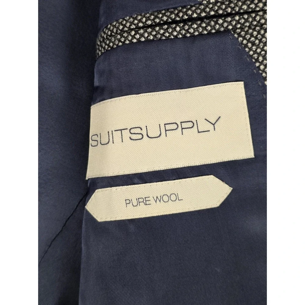Suit Supply Size54 Sport Coat Blazer- Blue - Lazio - Pure Wool